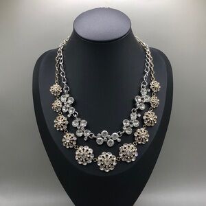 Curated bundle lot 2 rhinestone & crystals dazzling necklaces formal dressy